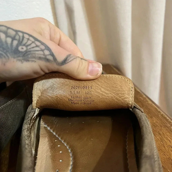 Flag Ltd. Nappa Glove Leather Oxford Dress Shoes Loafer Mens 9.5 M Brown Slip On - Picture 6 of 7